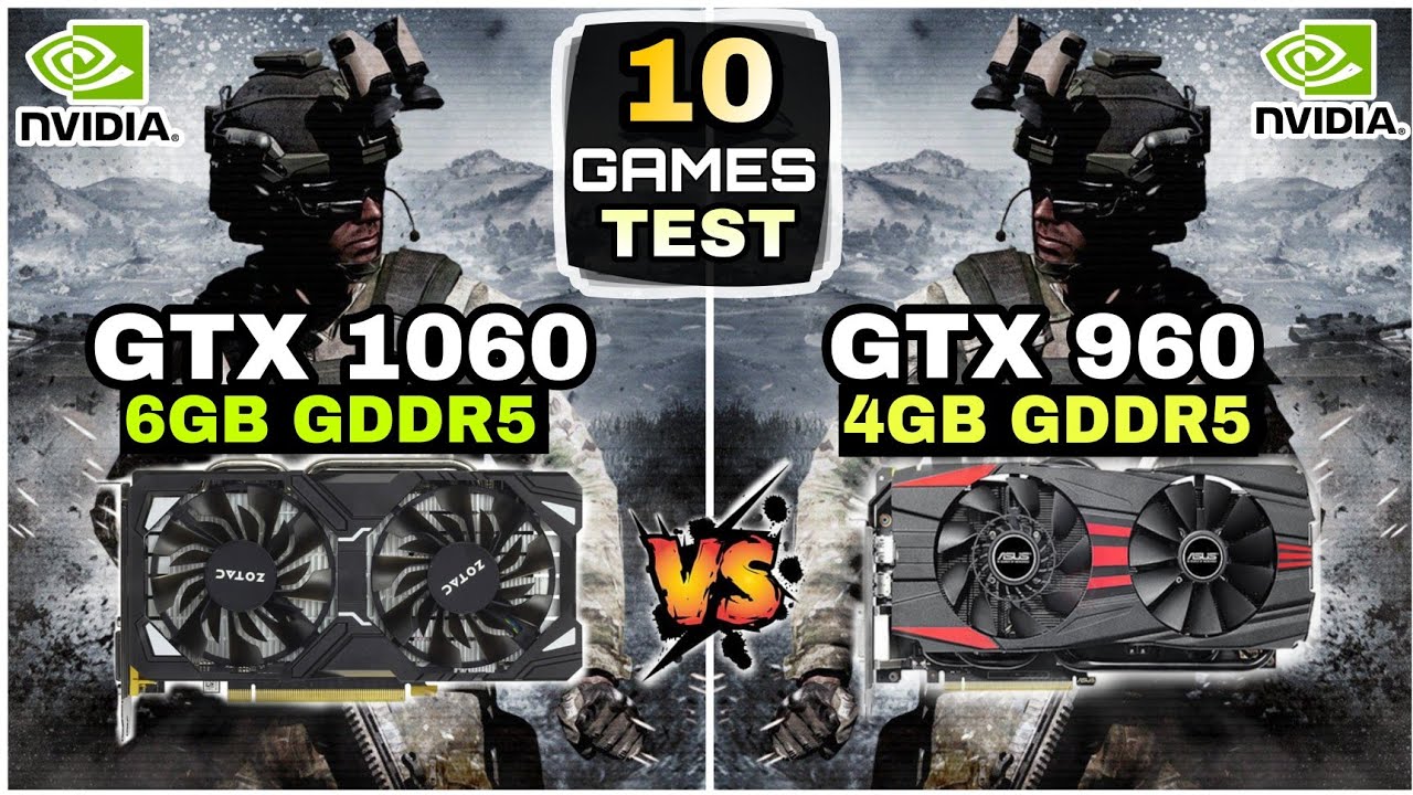 anspændt Låse tønde GTX 1060 (6GB) vs GTX 980 (4GB) | 10 Games Test | Tough Competition ? -  YouTube