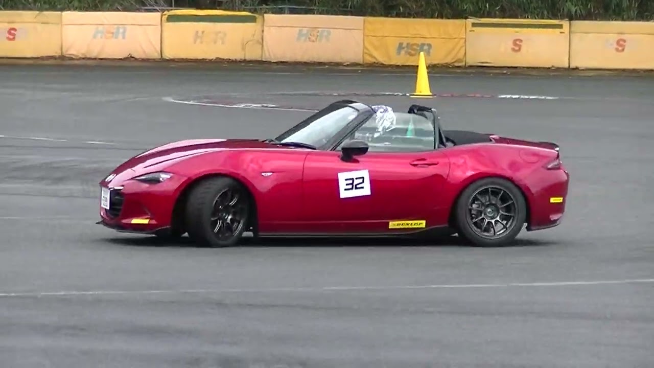 HSR九州ドリームコース２０２５年１０月５日JAF九州ジムカーナ選手権第９戦B４大崎誠選手１本目（１：４３：８９６）