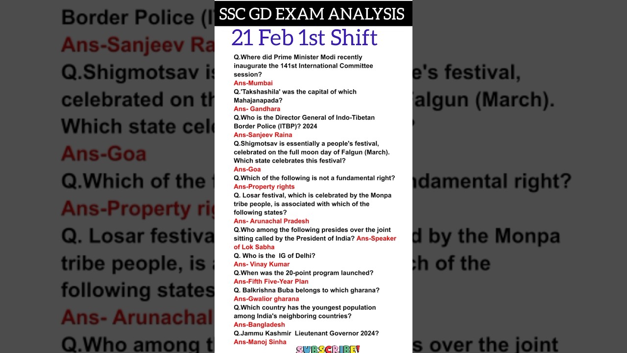 SSC GD EXAM ANALYSIS 2025|21 Feb 1st Shift|SSC GD paper analysis today