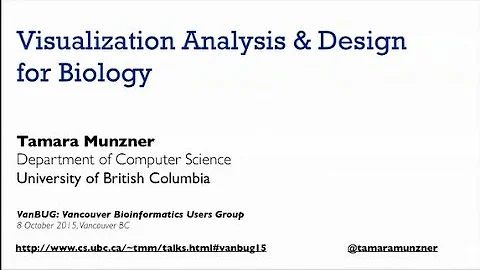 Dr. Tamara Munzner Visualization Analysis and Desi...