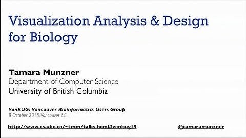 Dr. Tamara Munzner “Visualization Analysis and Design for Biology” Oct. 8, 2015