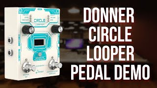 Donner Circle Looper Guitar Pedal with Drum Machine Time Display