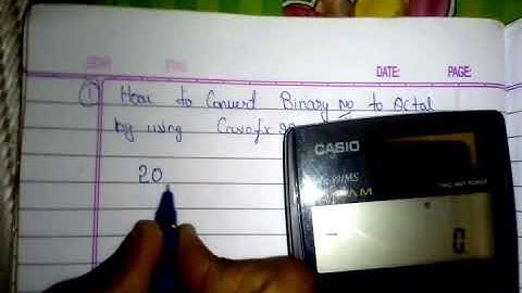 HOW TO CONVERT BINARY TO OCTAL BY USING CASIO FX 991MS CALCULATOR