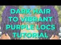 HOW TO GET BRIGHT PURPLE LOCS