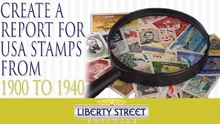 Create a Report for USA Stamps from 1900 to 1940