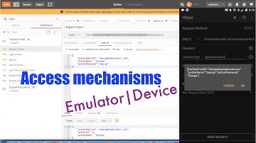 Web services & Android - Part 3, Access mechanisms | Emulator | Device