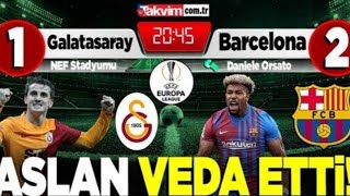 Galatasaray - Barcelona  maç özeti (1-2) Avrupa ligi son 16 turu 2022