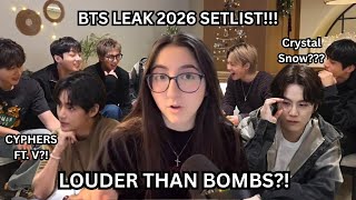 BTS OT7 Weverse Live - 2026 setlist revealed?! | New Album, LOUDER THAN BOMBS MENTION?!