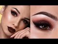 DARK BROWN FALL MAKEUP TUTORIAL | Sultry Smokey Eye & Dark Lips