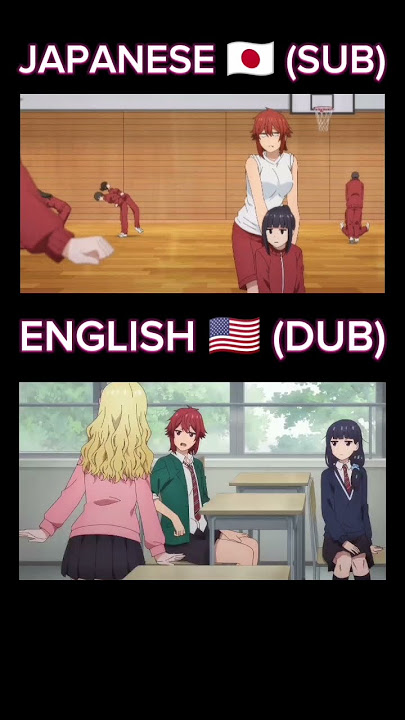 Carol saying dummy to Tomo (Sub vs Dub) #shorts #animeedit #subvsdub #sub #dub #dubbing #kawaii