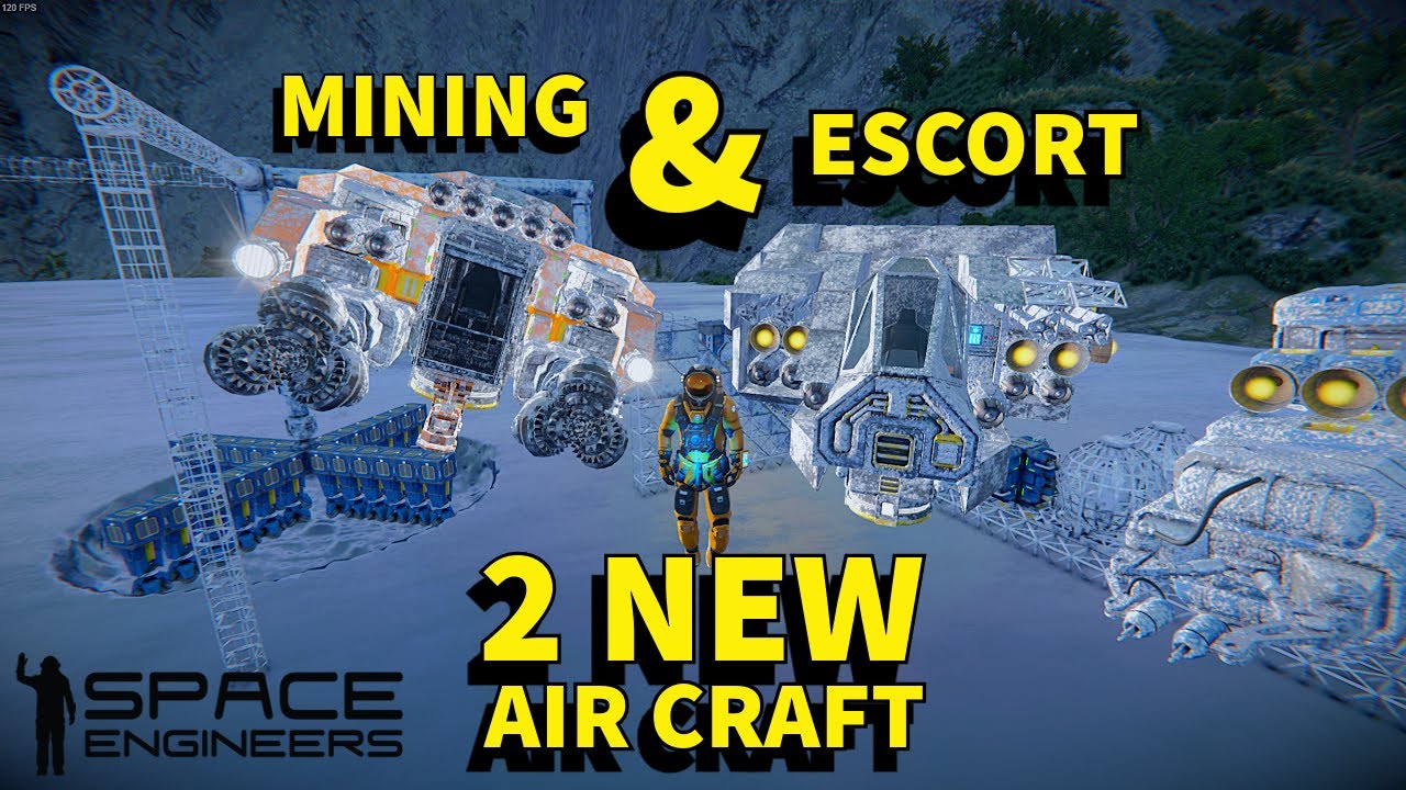Building 2 New Space Ships in Space Engineers Survival Game Episode 8 ...
