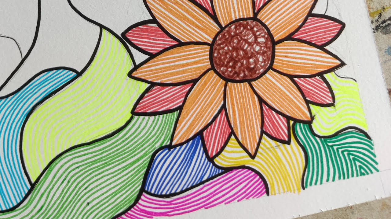 Magical rainbow flowers 