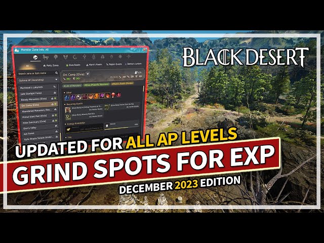 Best Grind Spots for Leveling & EXP - All AP Levels 2023 Update | Black  Desert - YouTube