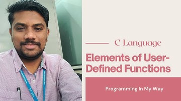 14. Elements of User-defined function