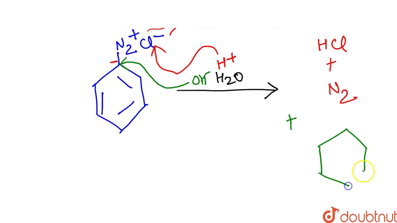 Benzene Diazonium Chloride On Hydrolysis Gives Youtube
