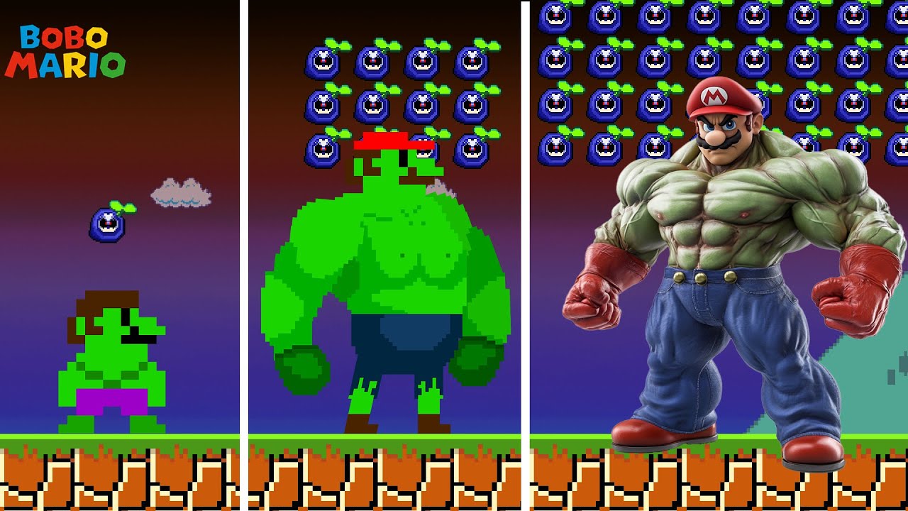 When Every Seed turns Mario into Muscle HULK | Bobo Mario