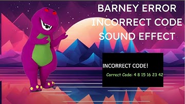 Barney error - Incorrect code sound effect [Free to use]