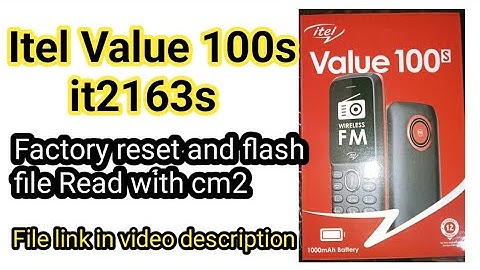 Itel value 100s it2163s review, format and Read Flash FIle with cm2 #itel #cm2 #it2163s #value100s