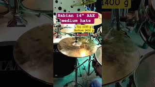 sabian 14" AAX medium hats 1035 /1400 grams