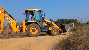 New JCB 3dx Backhoe Loading Mud in Mahindra Yuvo 415DI Tractor | Jcb Loading Video | Tractor Cartoon