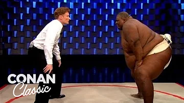 Conan Challenges Sumo Wrestler Manny Yarbrough | Late Night with Conan O’Brien