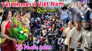 Biển người Lễ Hội Té Nước tết CHOL CHNAM THMAY - Tết Khmer ở Viêt Nam