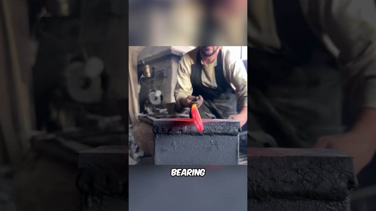 Making DAMASCUS STEEL KATANA From Bearing...(@knivesproject3349)