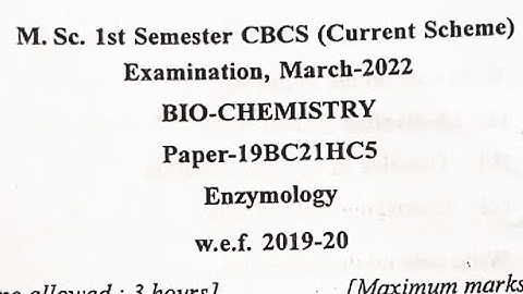 Enzymology question paper 2022 | Msc biochemistry | MDU Rohtak
