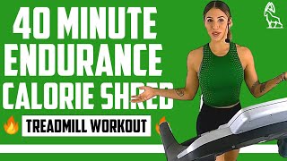ENDURANCE CALORIE SHRED | 40 MIN Treadmill Workout!