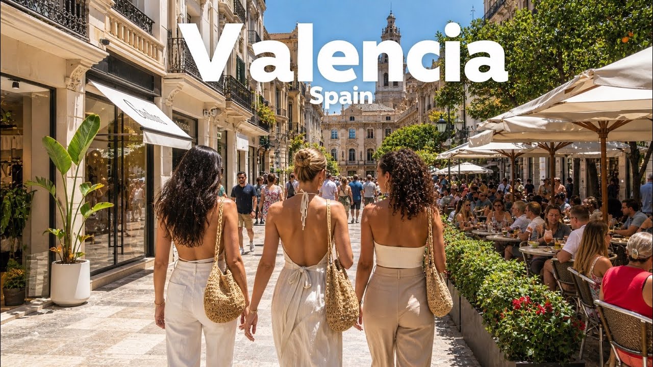 Barcelona, España | Valancia | Recorrido a Pie 4K