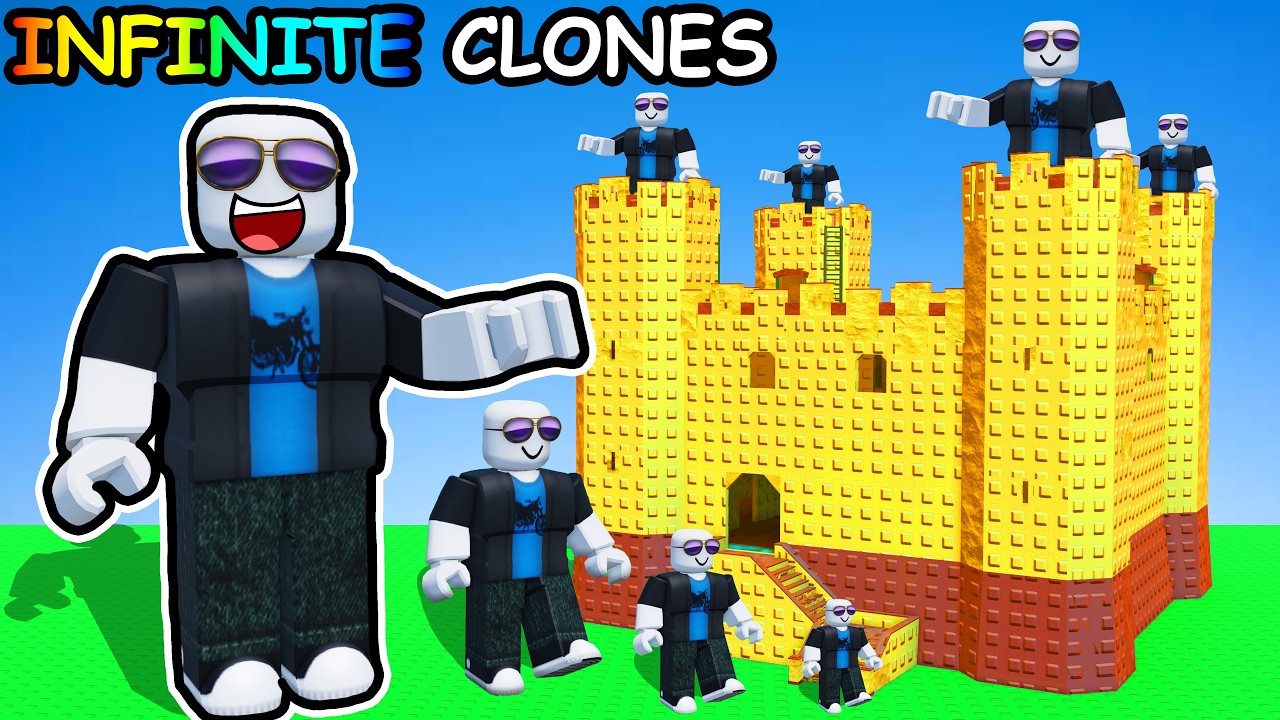 Creating an INFINITE Clone Kingdom in Roblox...