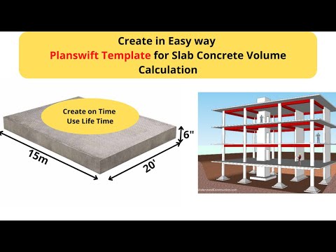 Planswift Template| Slab concrete volume