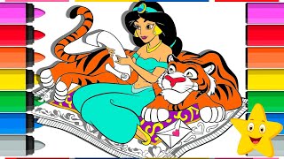 Full 🌺PRINCESS JASMINE COLORING PAGES! 🐅 Guide
