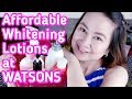 TOP 5 Whitening & Moisturizing Lotions at Watsons | 200 pesos & below = 200 ml & up | Fatshienista