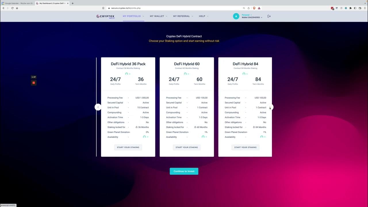 So aktivierst du deinen Cryptex DeFi Hybrid Vertrag - YouTube