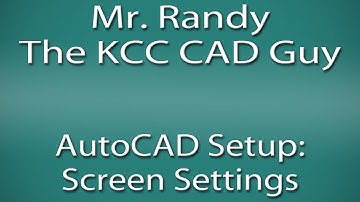 AutoCAD 2015 Screen Setup