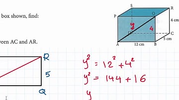 missing sides and angles on 3D shapes , IGCSE , Oxford complete math lesson 9
