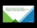 Migrating Oracle workload from on prem VMware SDDC to VMware Cloud on AWS and back