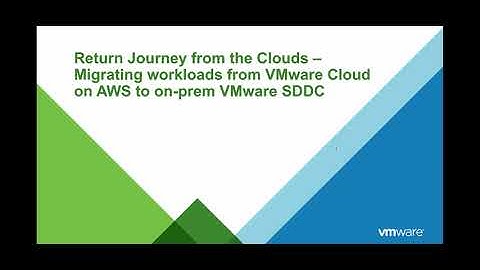 Migrating Oracle workload from on prem VMware SDDC to VMware Cloud on AWS and back