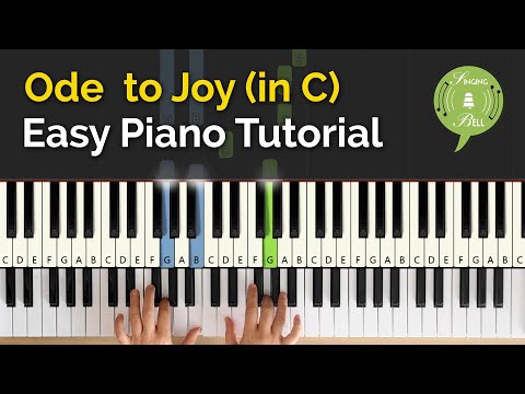 Ode to Joy on the Piano (in C) | Easy Piano Tutorial