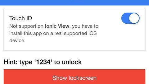 Ionic Lockscreen