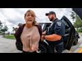 Nasty Jackass Woman Goes Full Obnoxious, Terrorizes No Nonsense Cops When Things Don't Go Her Way