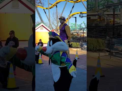 Mardi Gras Festival at Six Flags Fiesta Texas! #shorts