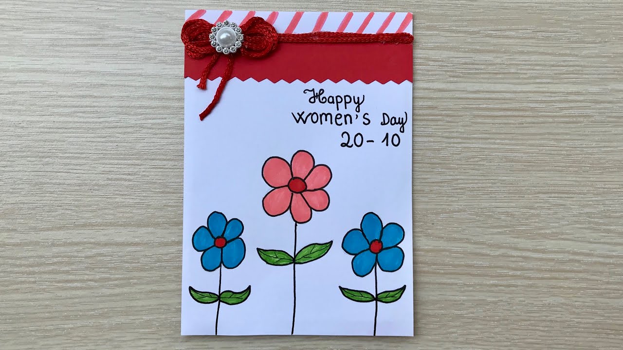 227)Cách làm thiệp 3D 20/10 đơn giản | Women's Day Card | Sáng Tạo Thủ Công  - YouTube