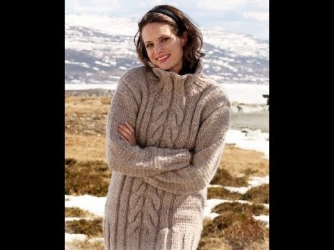 Модели вязаных пуловеров спицами для женщин