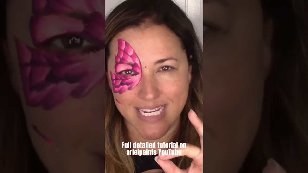Want to learn how to paint butterflies? #facemakeup #facepainttutorials 