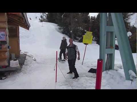 Funny ski lift fail on a snowboard (ORIGINAL)