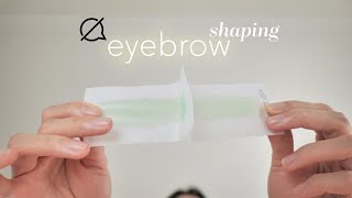 ❌no talking) eyebrow shaping & waxing | enhanced sounds | cutting, tweezer, trimming razor ASMR