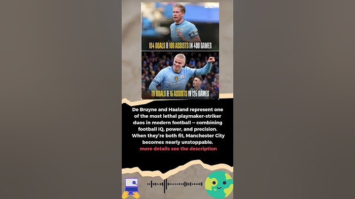 📊 Kevin De bruyne and Erling Haaland for Manchester City #football