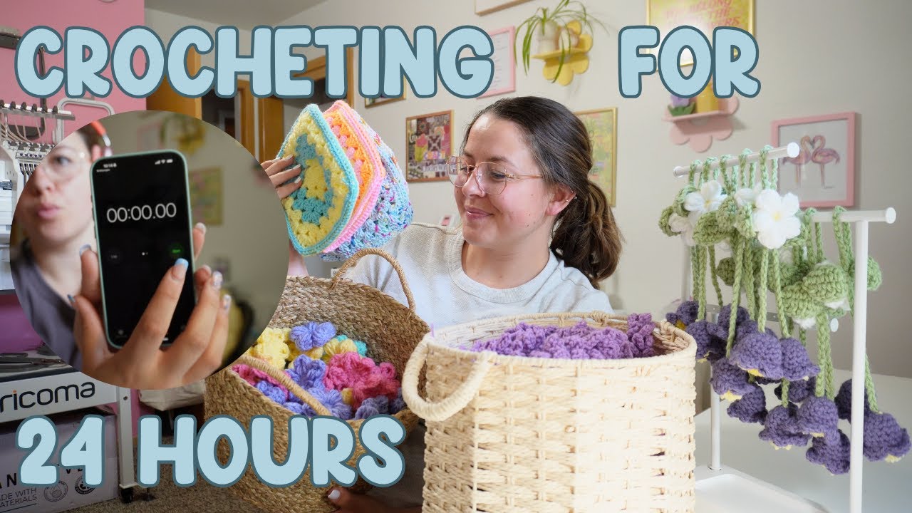 How Much Can I Crochet in 24 Hours....? Pt. 1 - YouTube